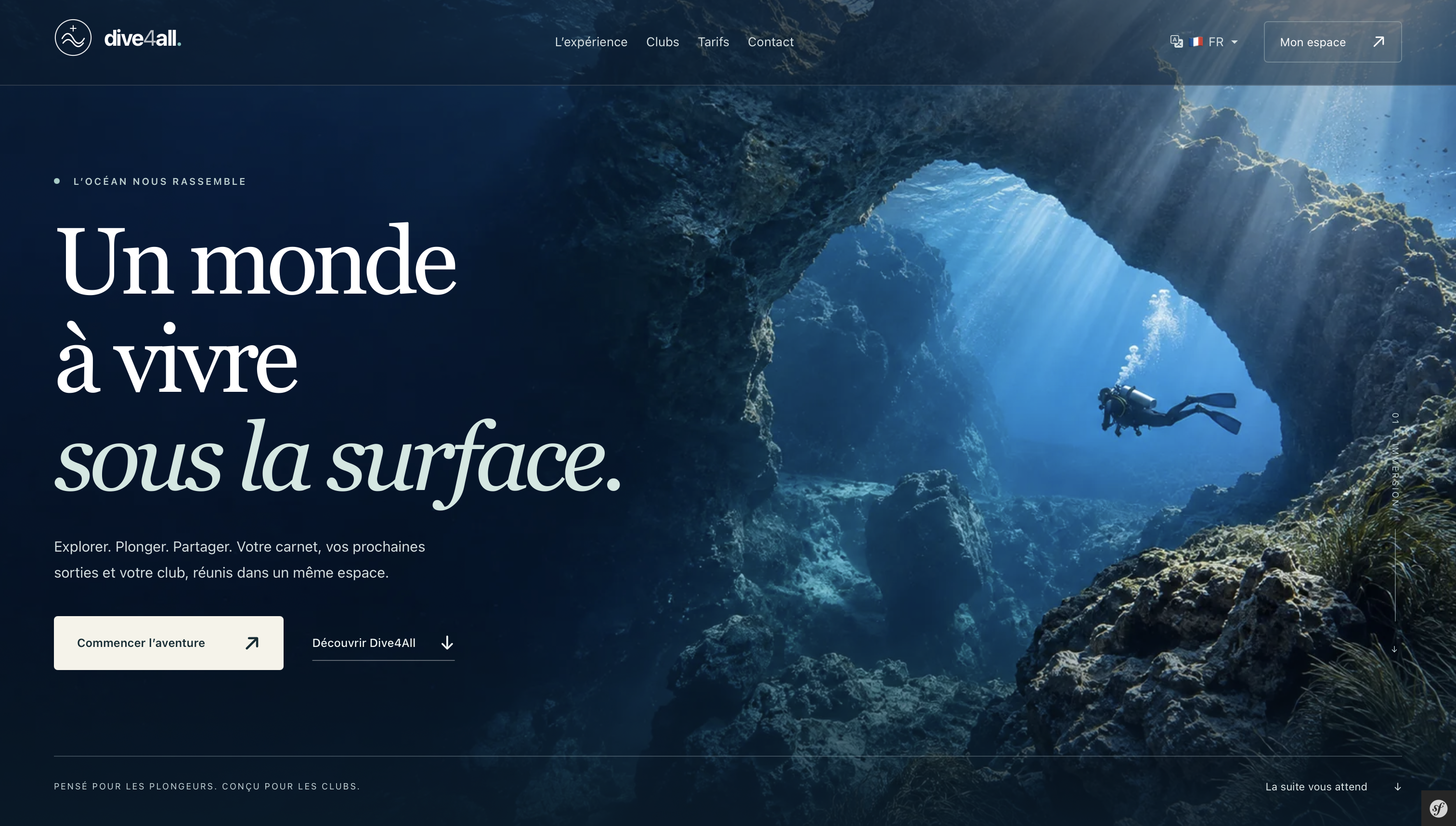 Capture réelle de l’interface de gestion des formations dans dive4all